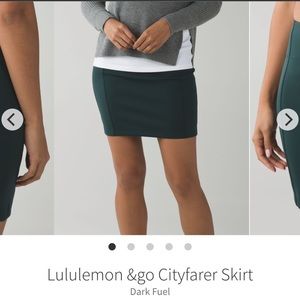 lululemon athletica Dark Fuel Green Athletic Skirt